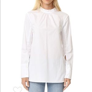 TIBI backwards boyfriend button up
